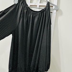 Stunning Cold Shoulder, Banded Bottom Shirt